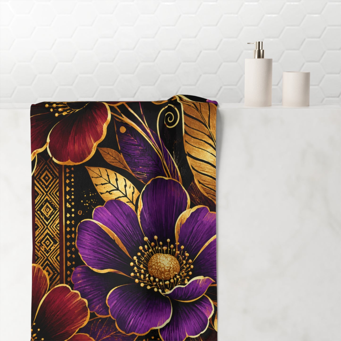 Zuri Garden Towels – Soft Absorbent Luxury Towels with African Floral Design