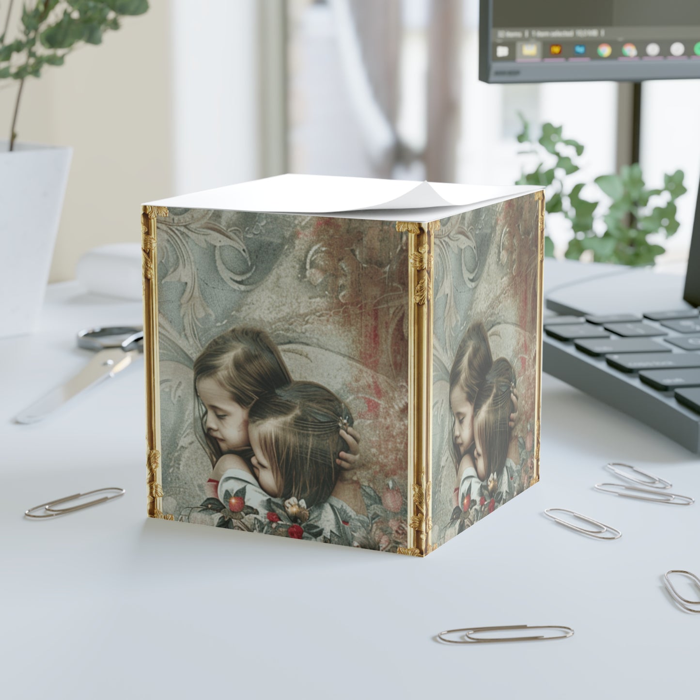 Charming Embrace Note Cube