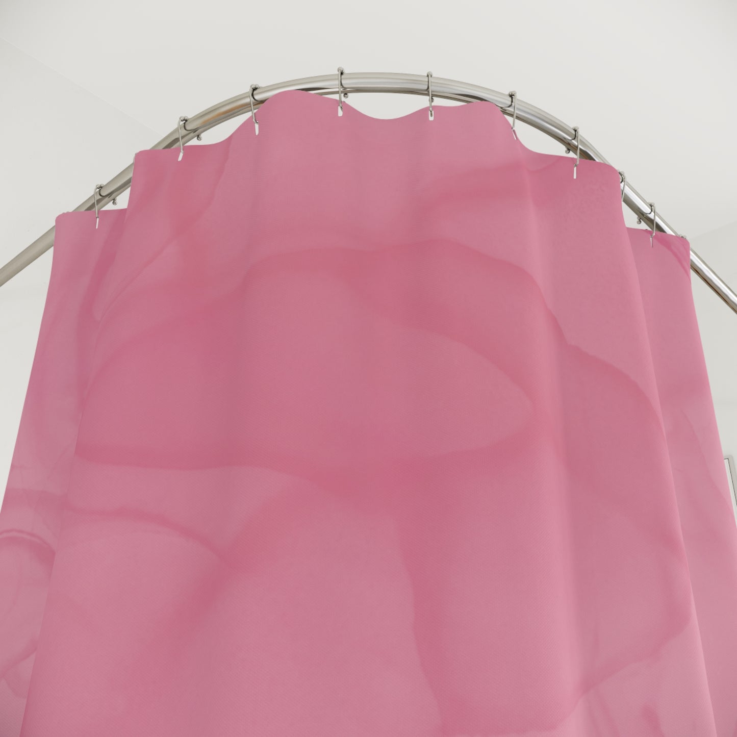 Blush Pink Shower Curtain – Elegant Marble Bath Decor