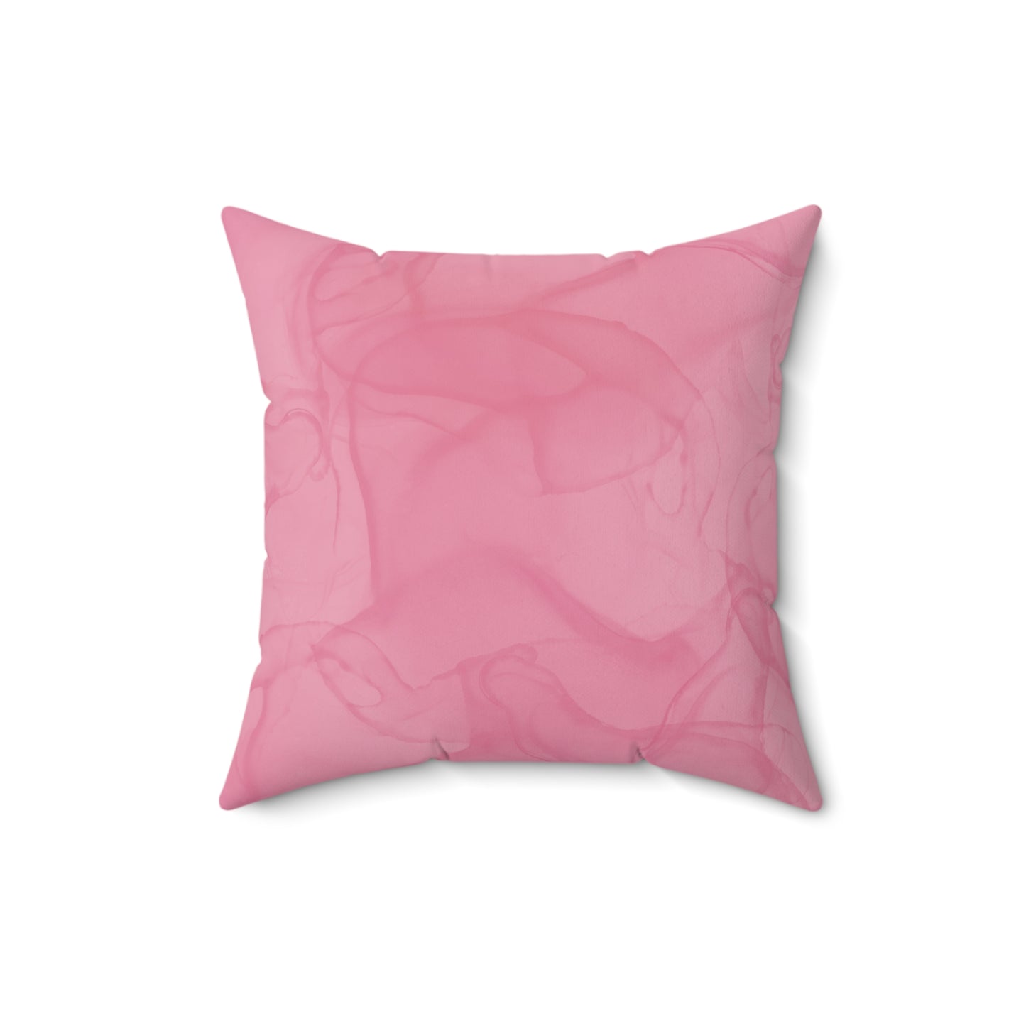 Blush Pink Throw Pillow — Decorative Square Accent Pillow