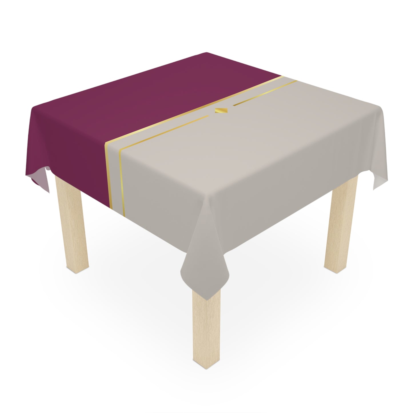 Fuchsia and Taupe Haven Tablecloth