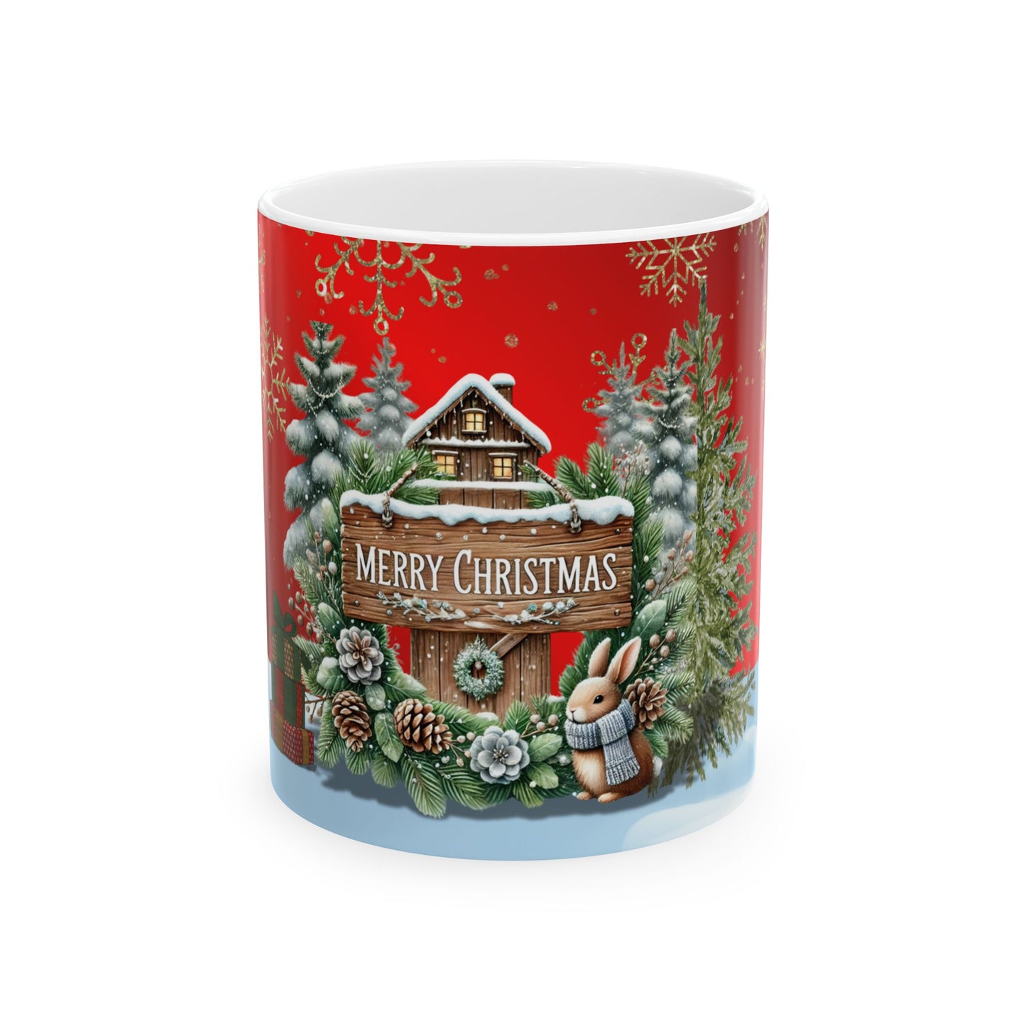 Merry Christmas Ceramic Mug, (11oz, 15oz)