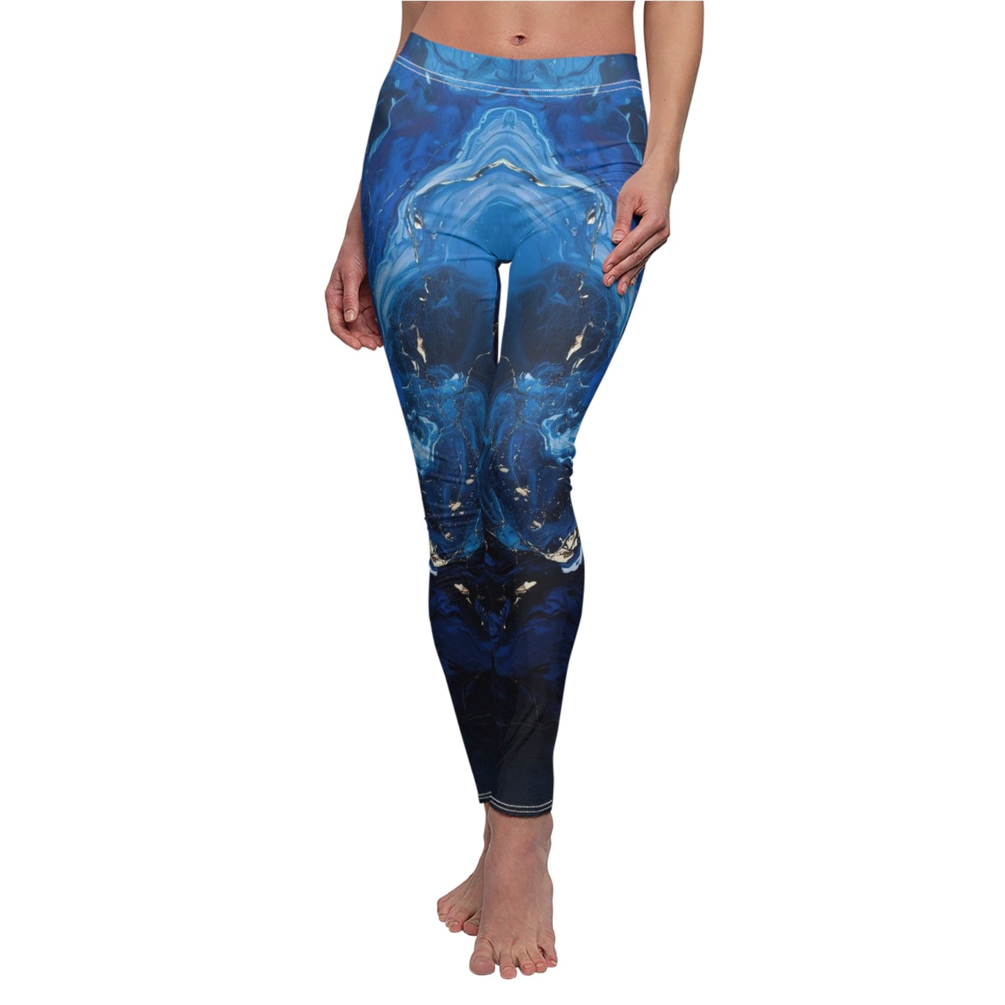 Indigo Motion Women's Cut & Sew Casual Leggings (AOP)