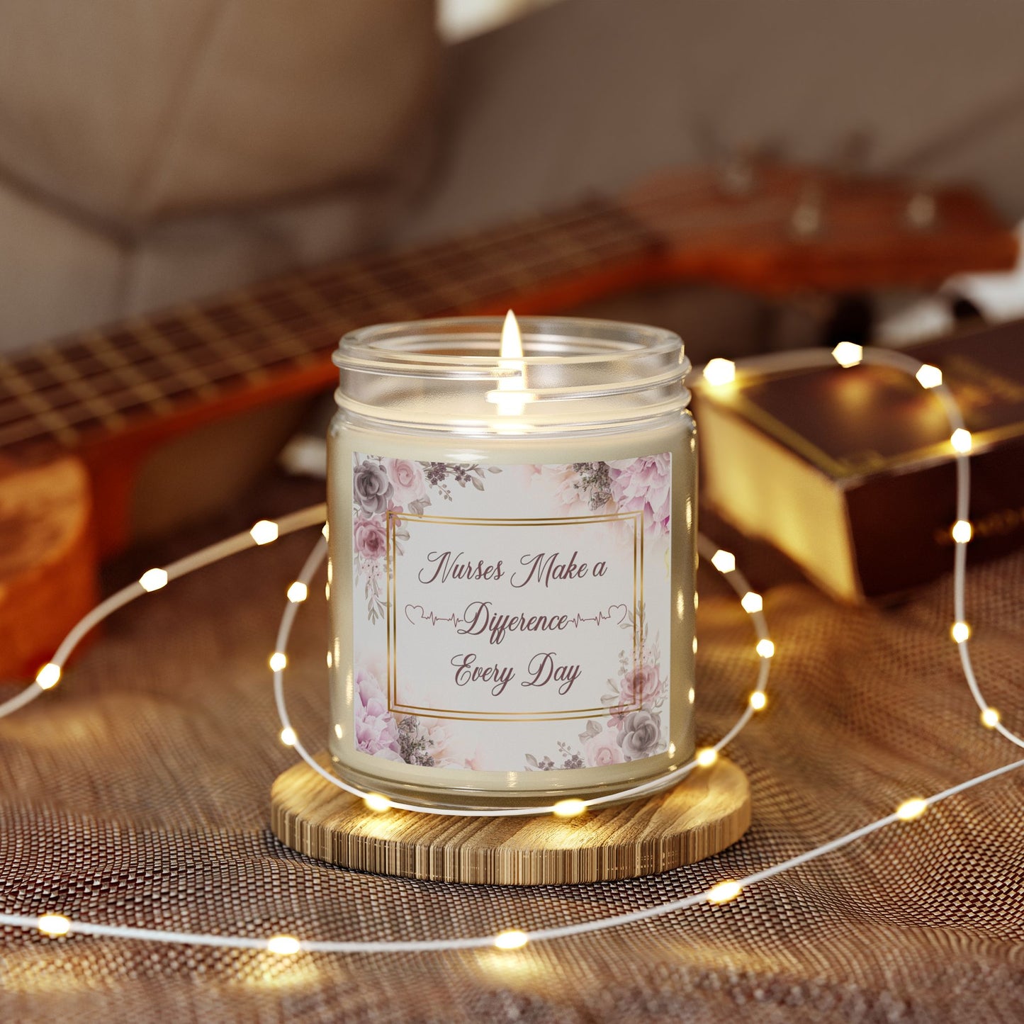 Nurses Make a Difference...Scented Candle — Coconut Apricot Wax (4oz, 9oz)