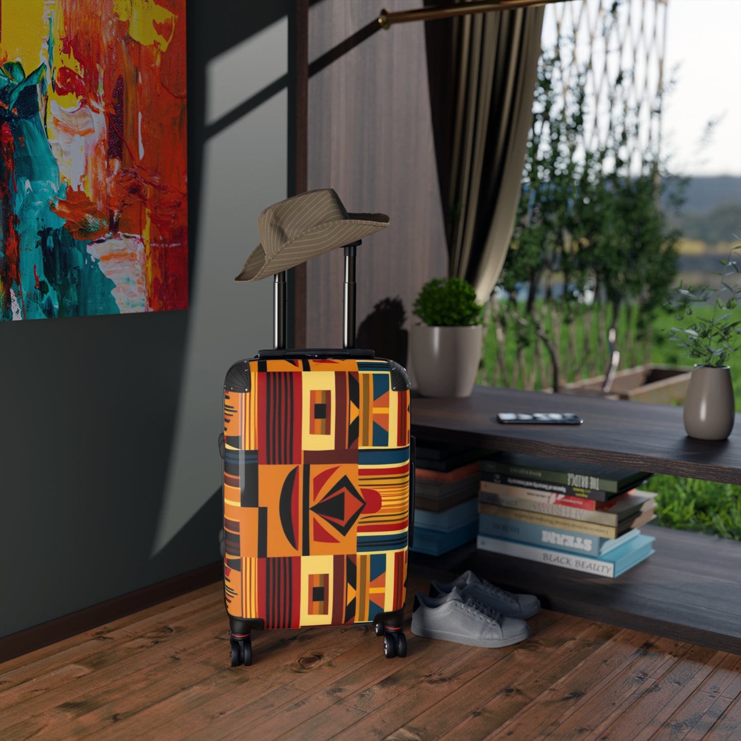 African Canvas 2 Suitcase