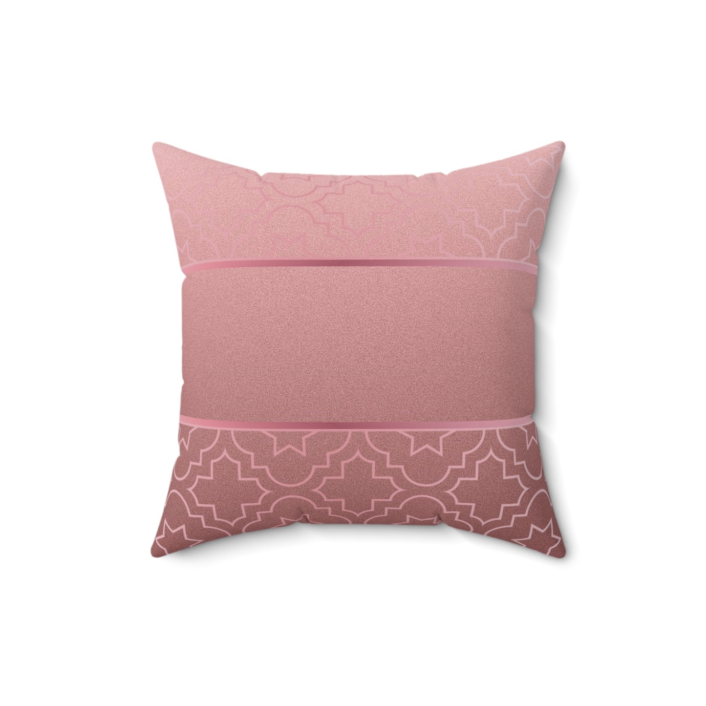 Blush of Rose Faux Suede Square Pillow