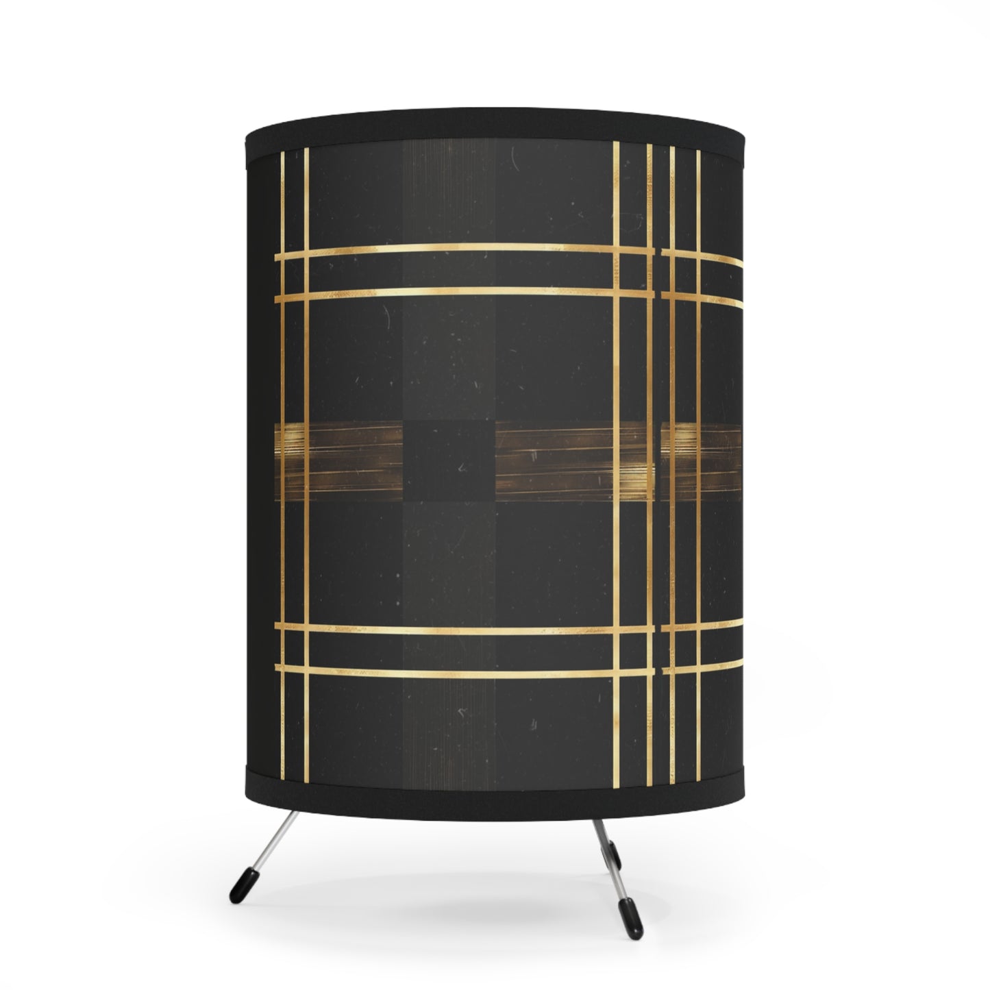 Noir and Gold Glam Tripod Lamp