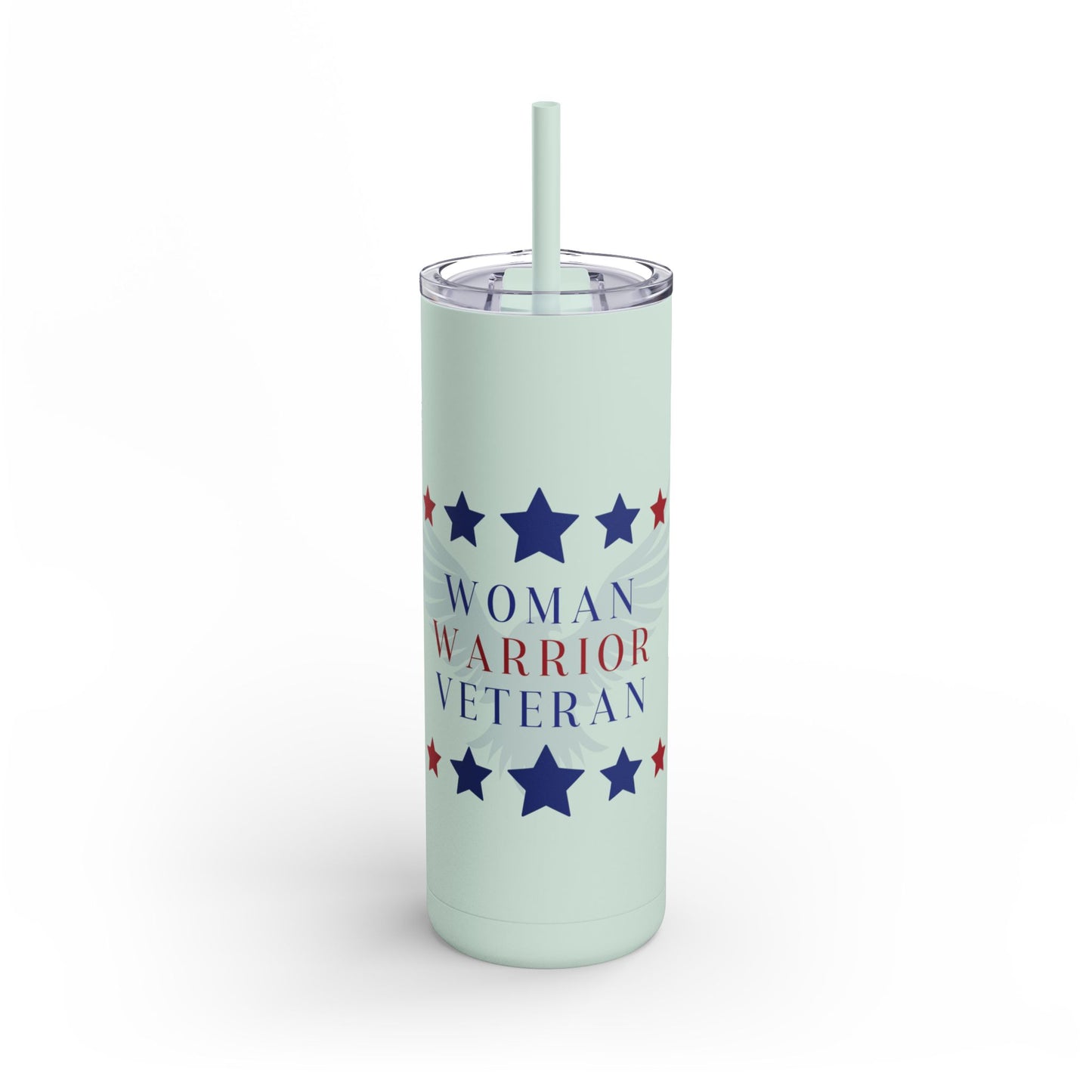 Woman, Warrior, Veteran Maars Maker Skinny Matte Tumbler, 20oz