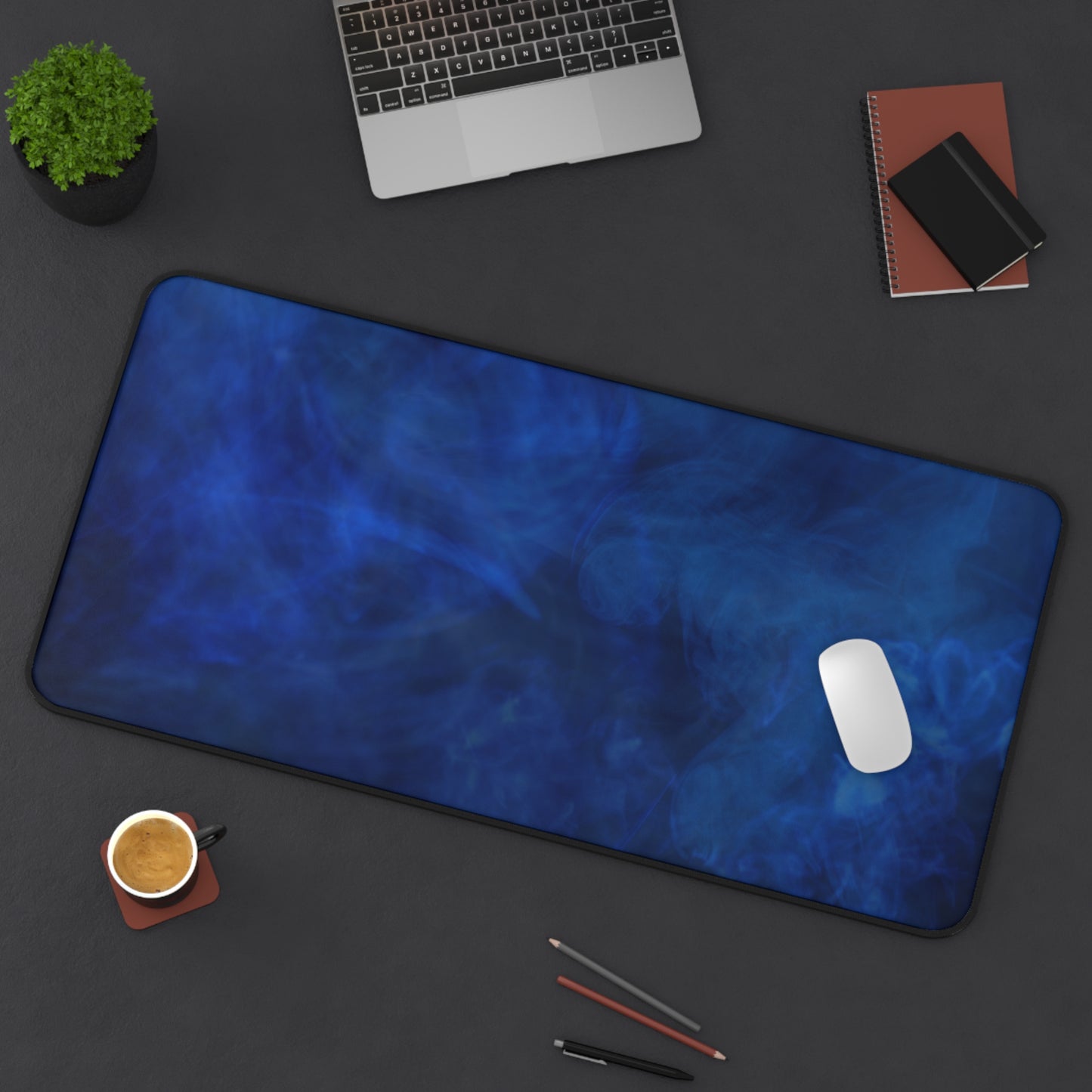 A Kind of Smoky Blue Desk Mat