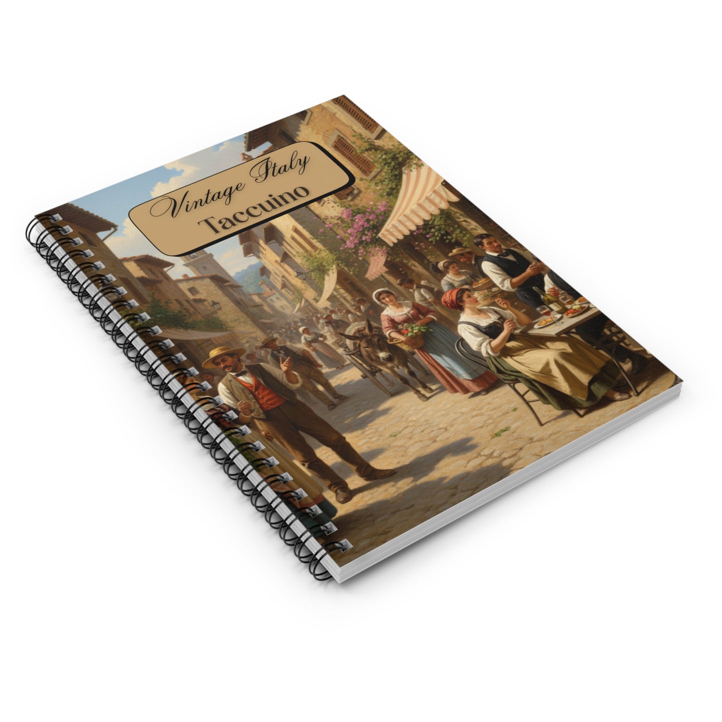 Vintage Italy Spiral Notebook - Ruled Line
