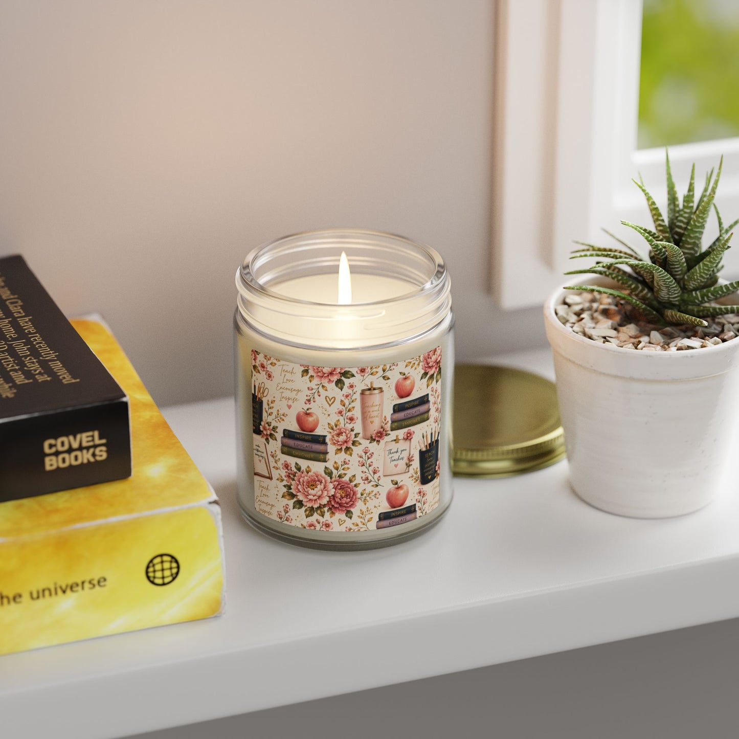 Teacher Appreciation Coconut Apricot Wax Candle — (4oz & 9oz)