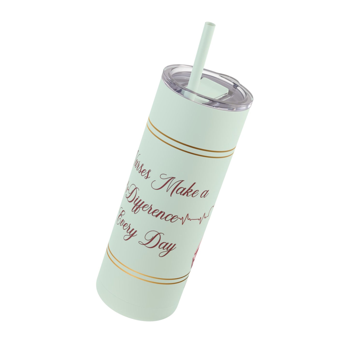 Nurses Make a Difference 2 Maars Maker Skinny Matte Tumbler, 20oz