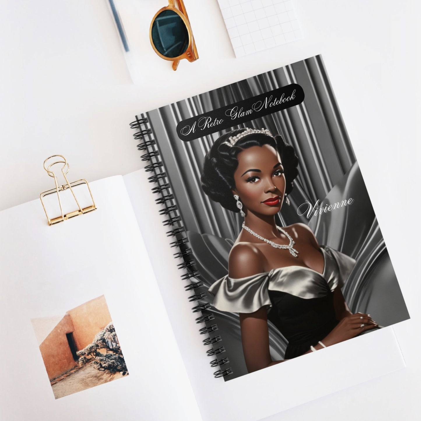 Retro Glam (Vivienne) Spiral Notebook - Ruled Line