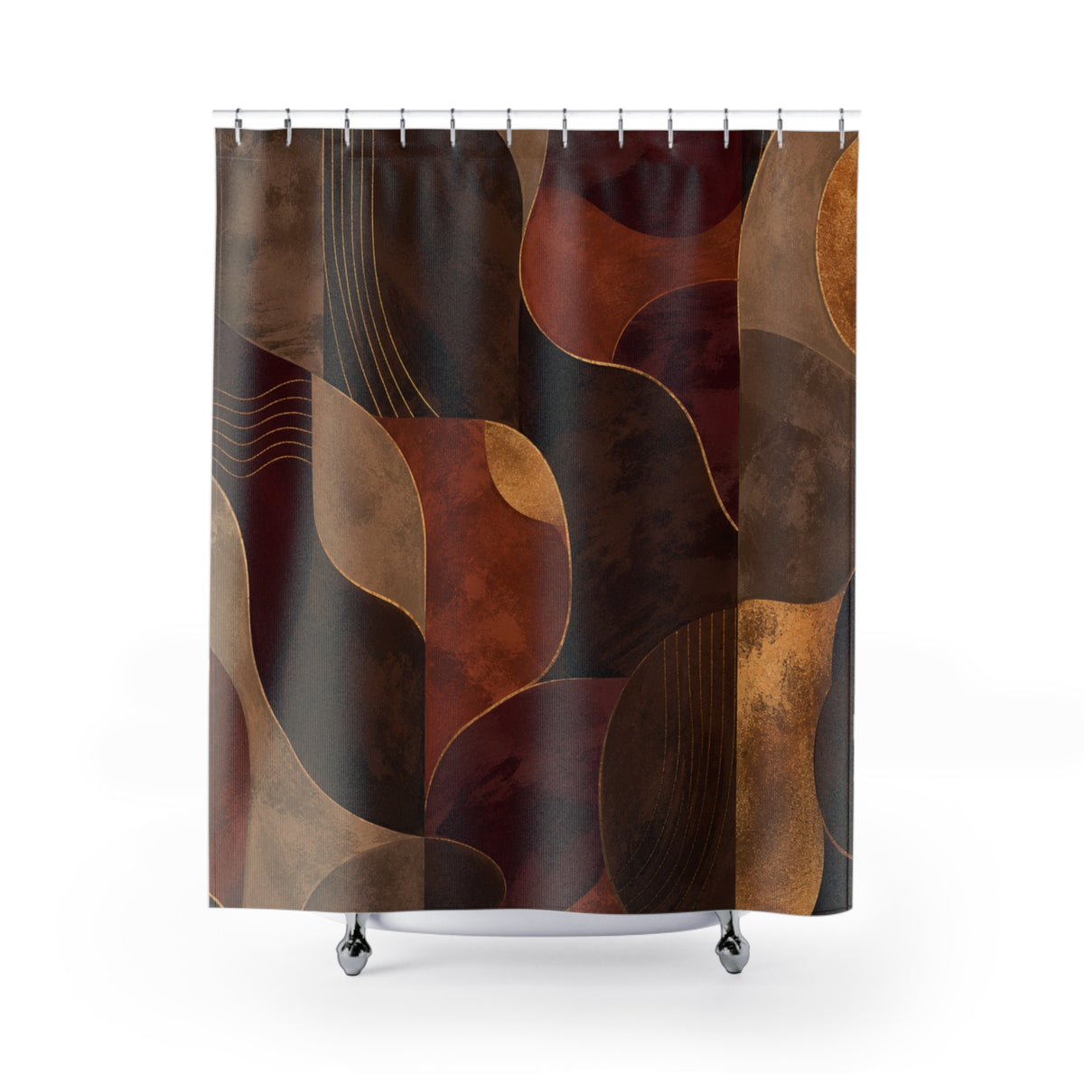 Ember & Earth Shower Curtain — Organic Waves Bathroom Décor