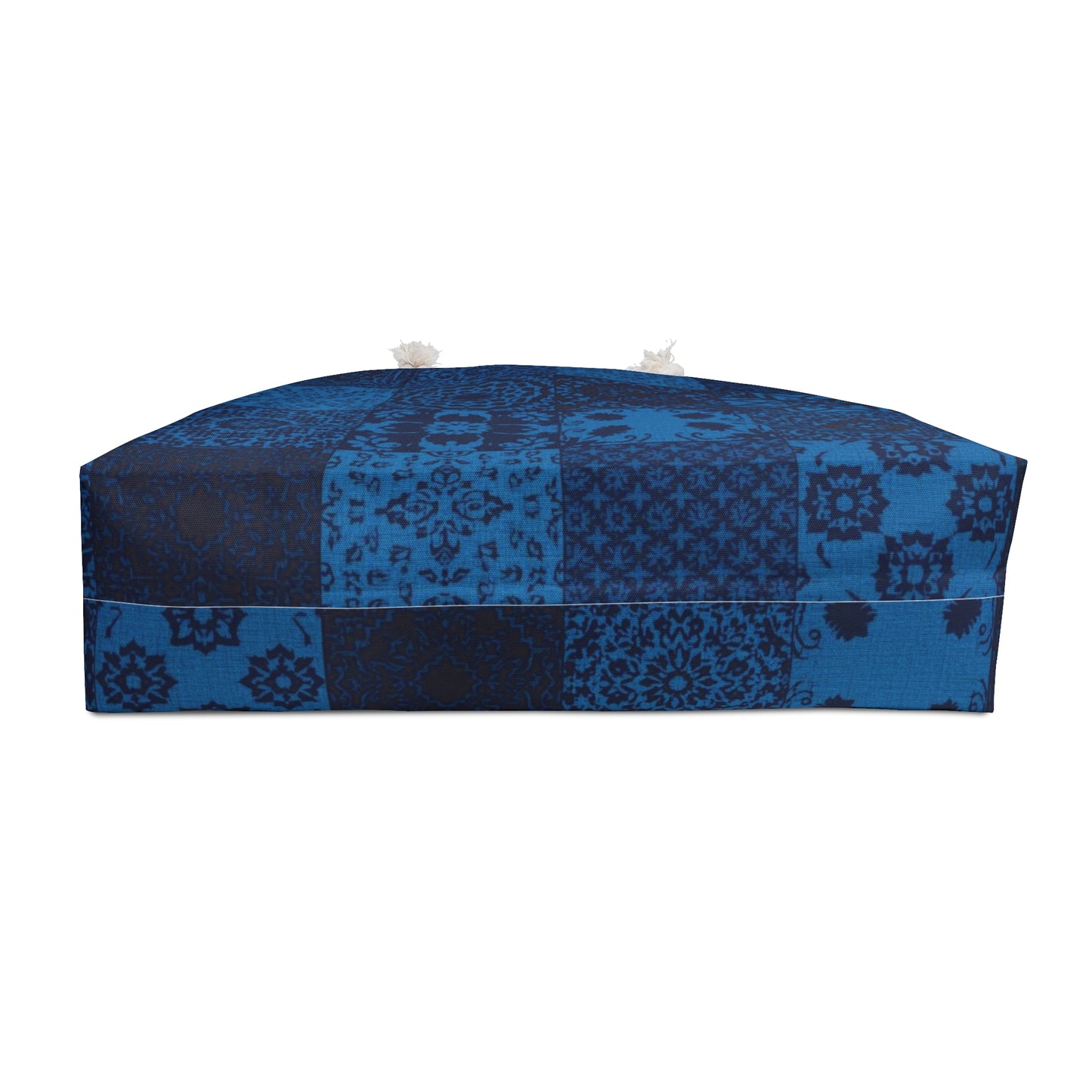 Boheme Bleu Weekender Bag — Boho Tile Print Travel Tote