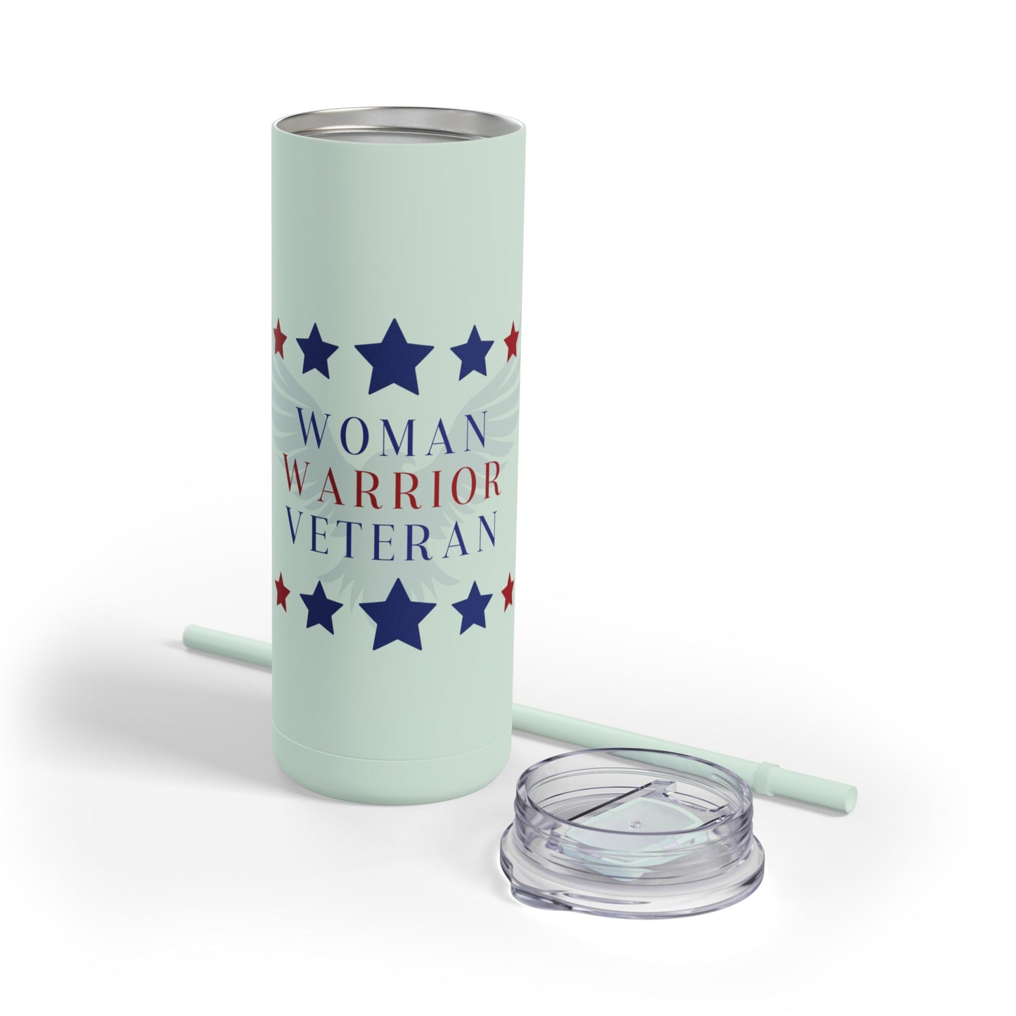 Woman, Warrior, Veteran Maars Maker Skinny Matte Tumbler, 20oz