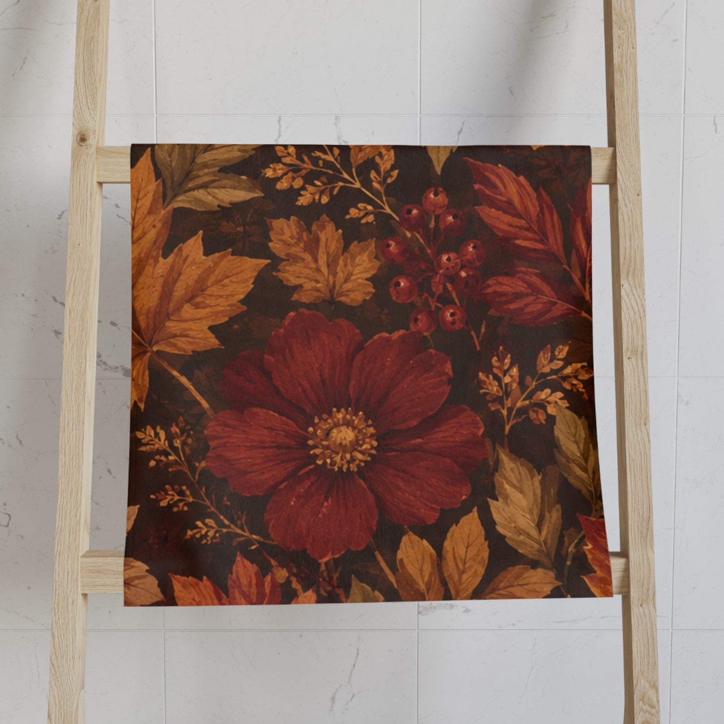 Rustic Fall Hand Towel — Rust & Mustard Décor