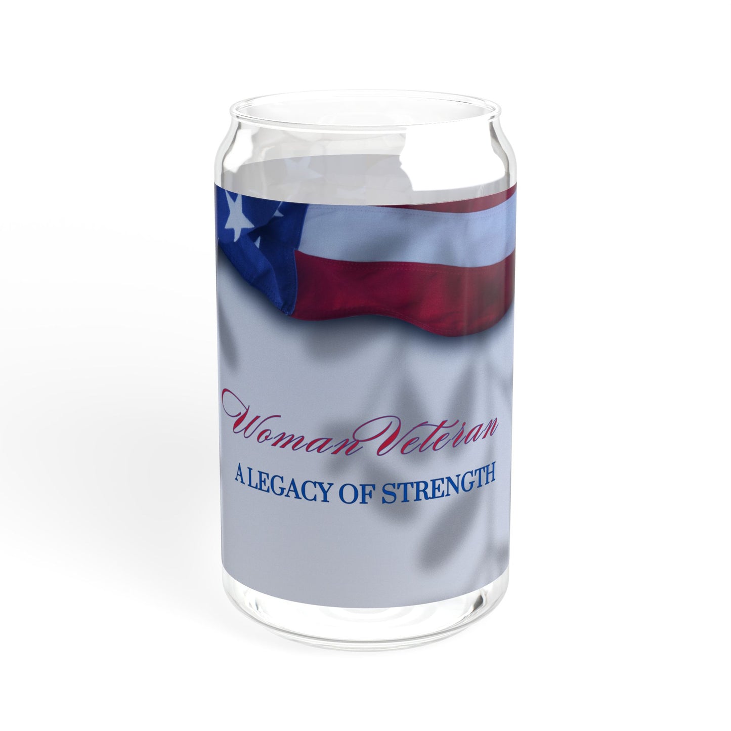 Woman Veteran 1 Sipper Glass, 16oz