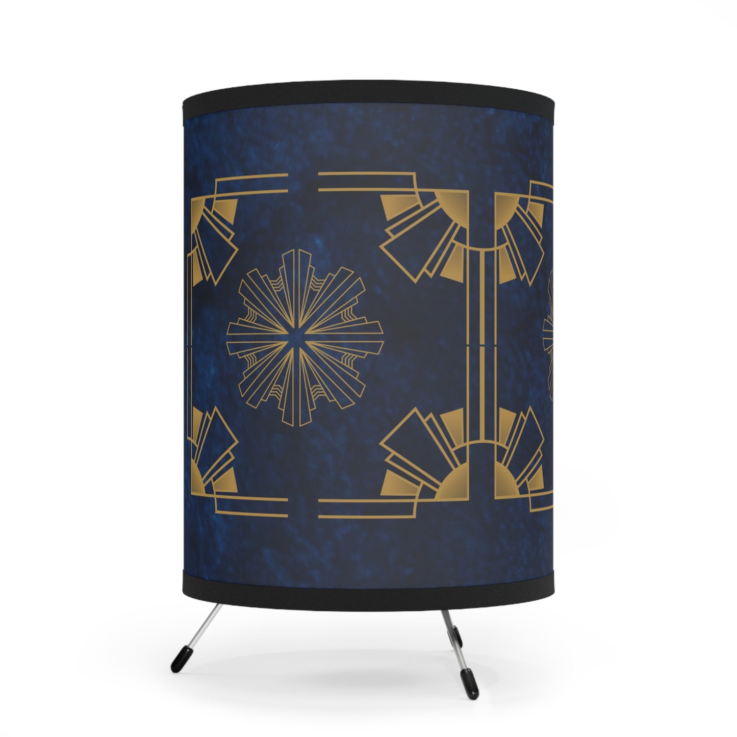 Midnight Luxe (Cobalt Blue) Tripod Lamp with High-Res Printed Shade, US\CA plug