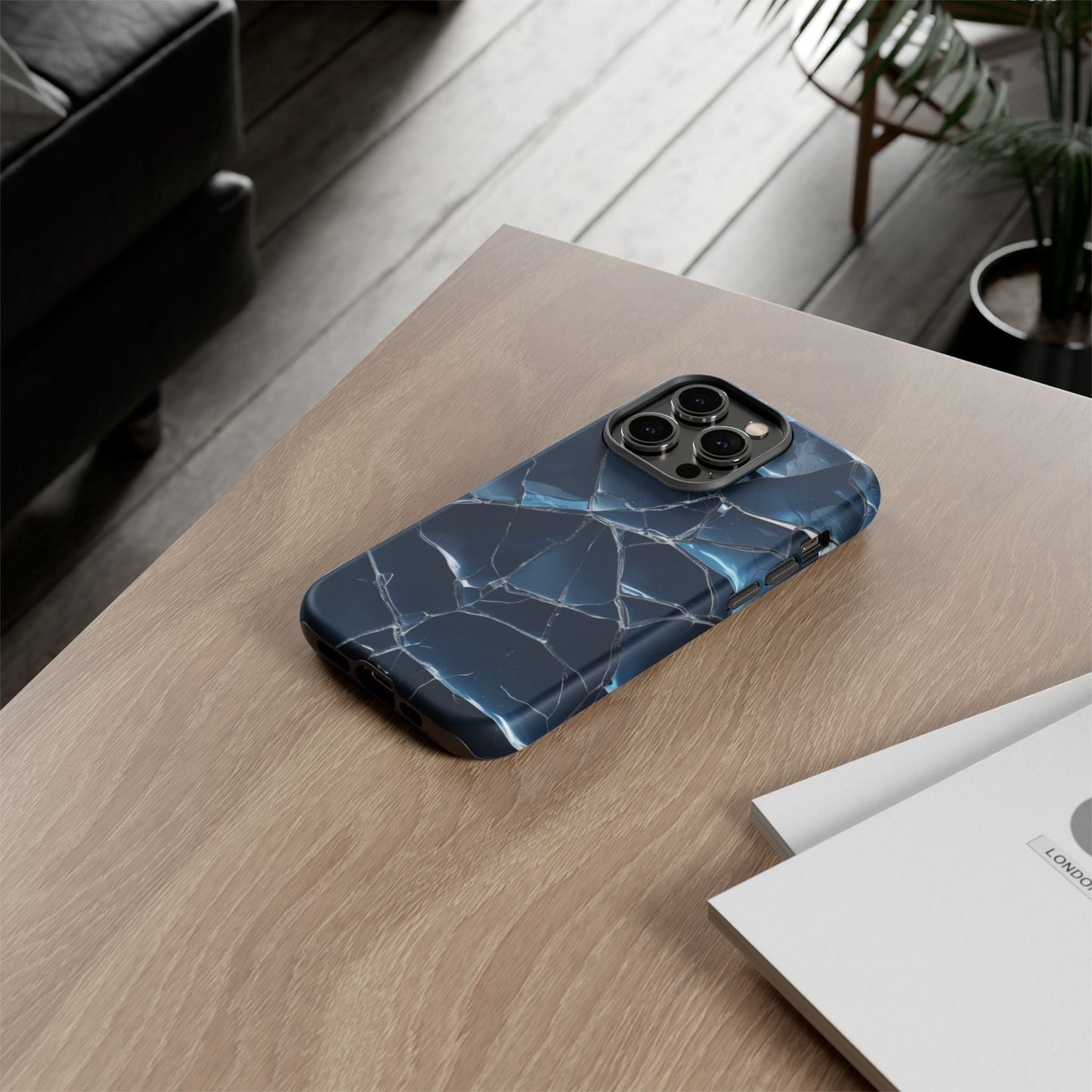 Crack'd (Dark Blue) Tough Cases