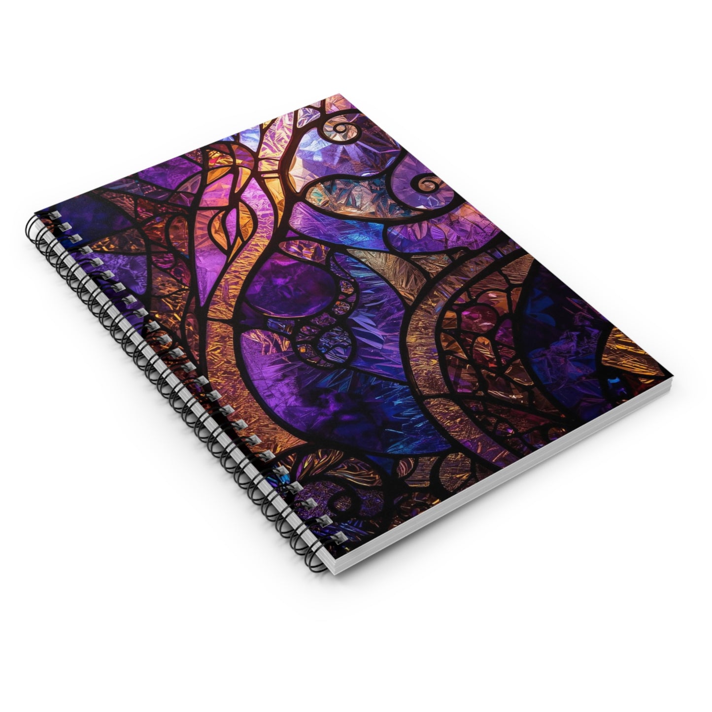 Moonlit Violet Spiral Notebook - Ruled Line