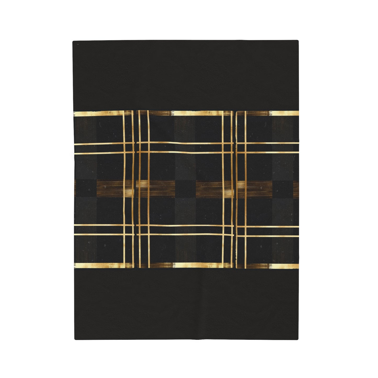 Noir & Gold Glam Velveteen Plush Blanket