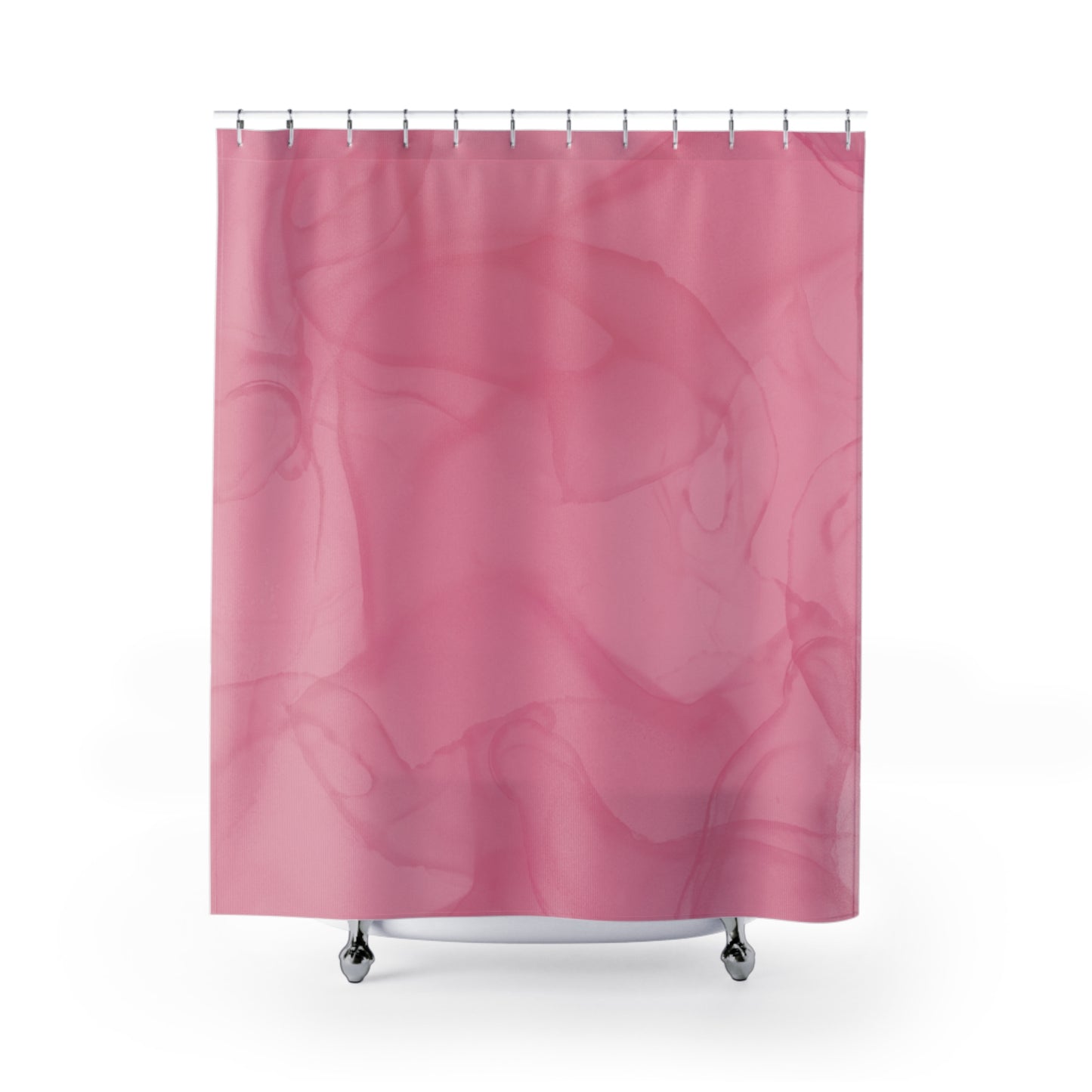 Blush Pink Shower Curtain – Elegant Marble Bath Decor