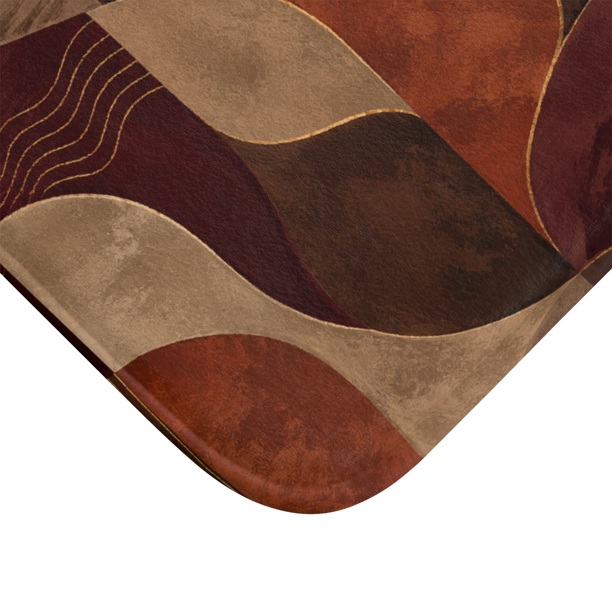 Ember & Earth — Retro Geometric Bathroom Rug