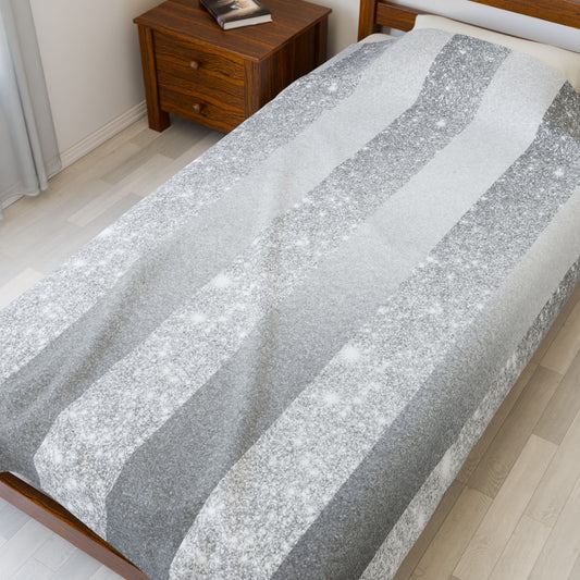 Stardust Gray Velveteen Plush Blanket