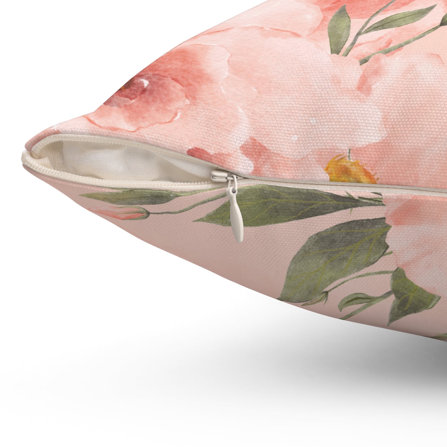 Peachy Keen Polyester Square Pillow