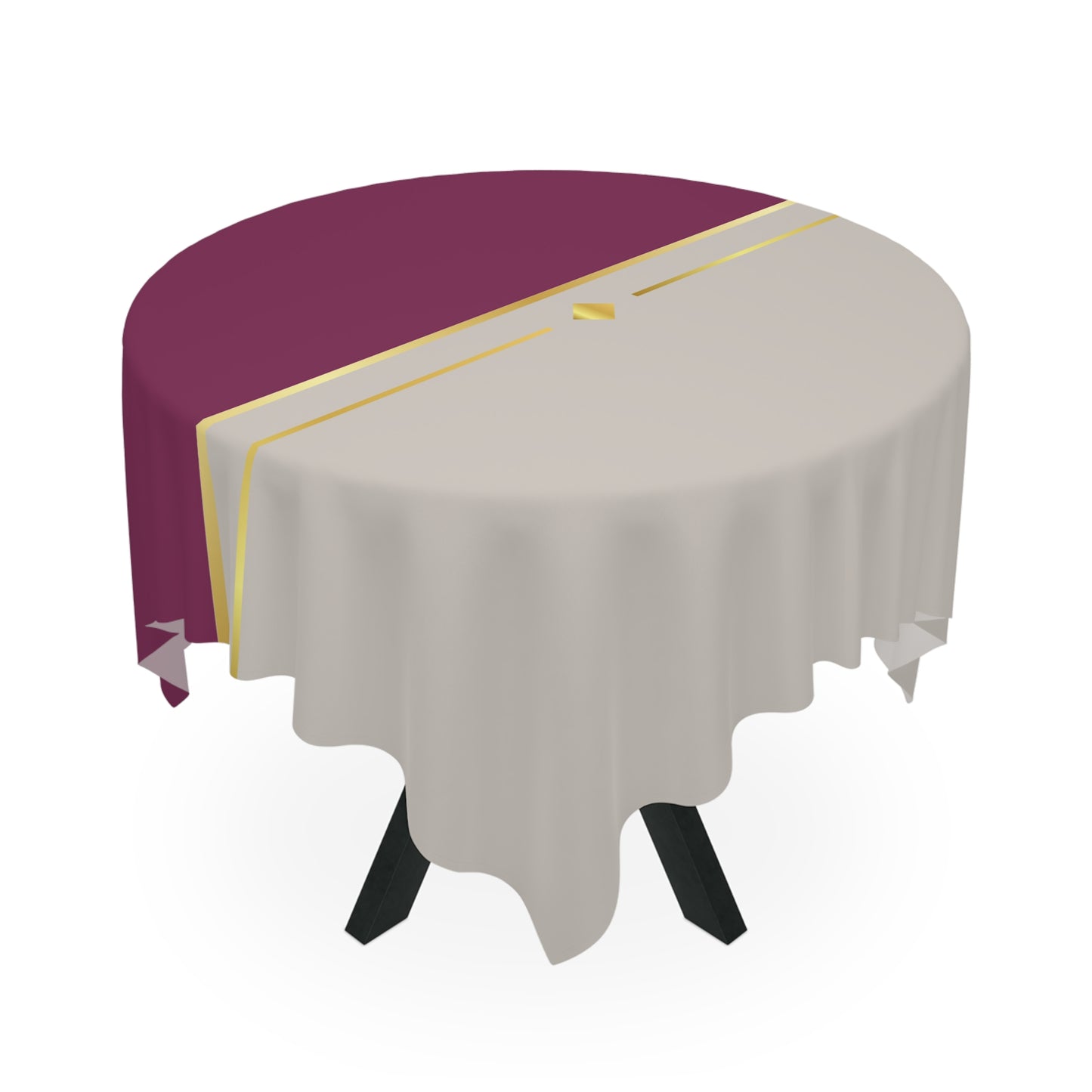 Fuchsia and Taupe Haven Tablecloth