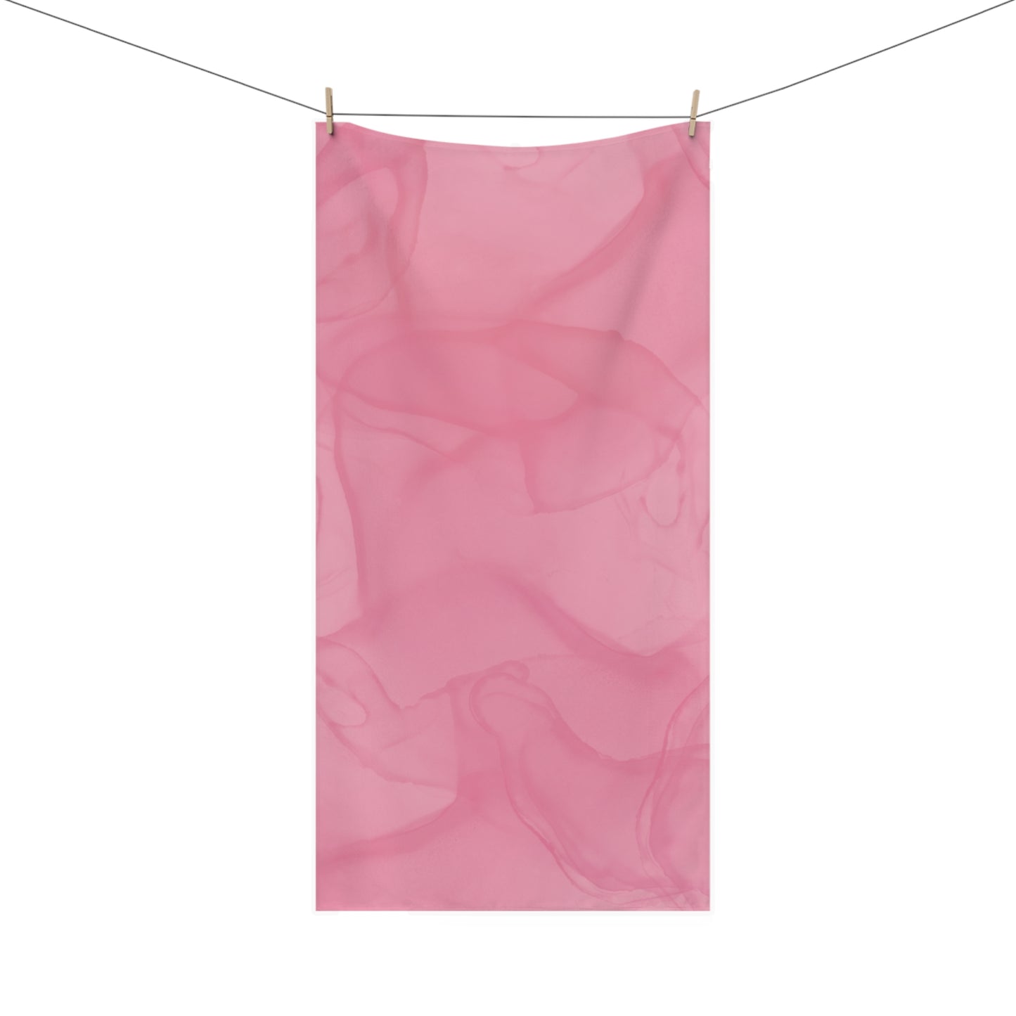 Blush Pink Beach Towel — Soft Mink-Cotton Swirl Design