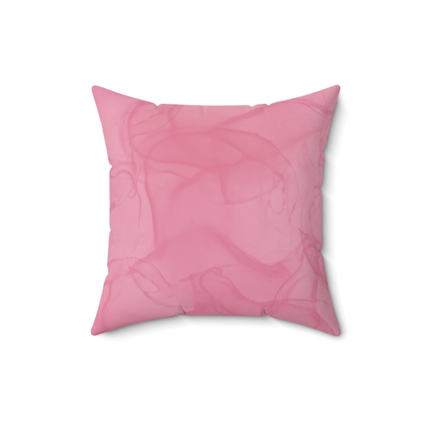 Blush Pink Throw Pillow — Decorative Square Accent Pillow