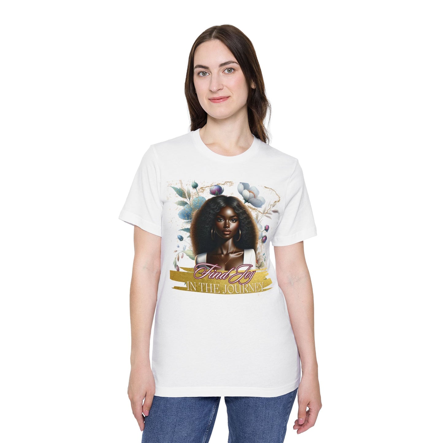Portrait Graphic T-Shirt 'Find Joy in the Journey' Tee