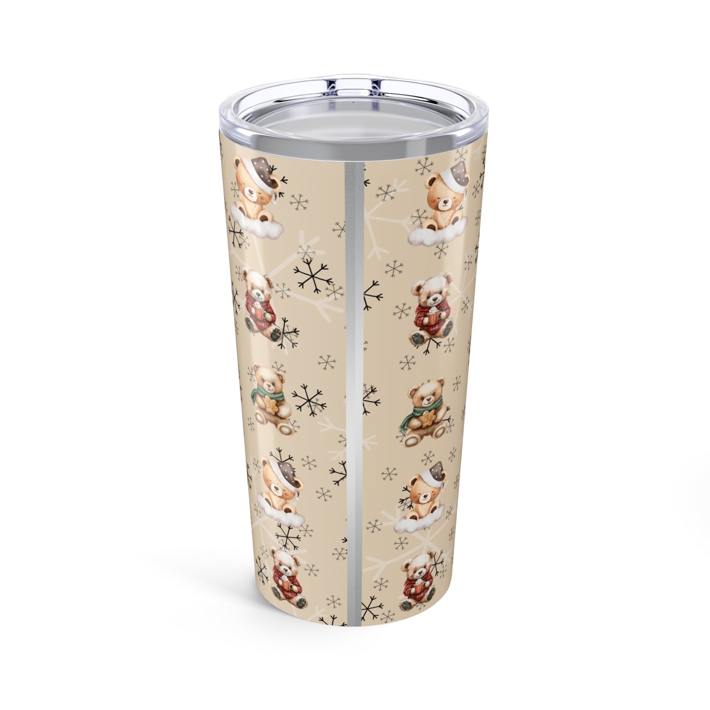Teddy Bears & Snowflakes Tumbler 20oz