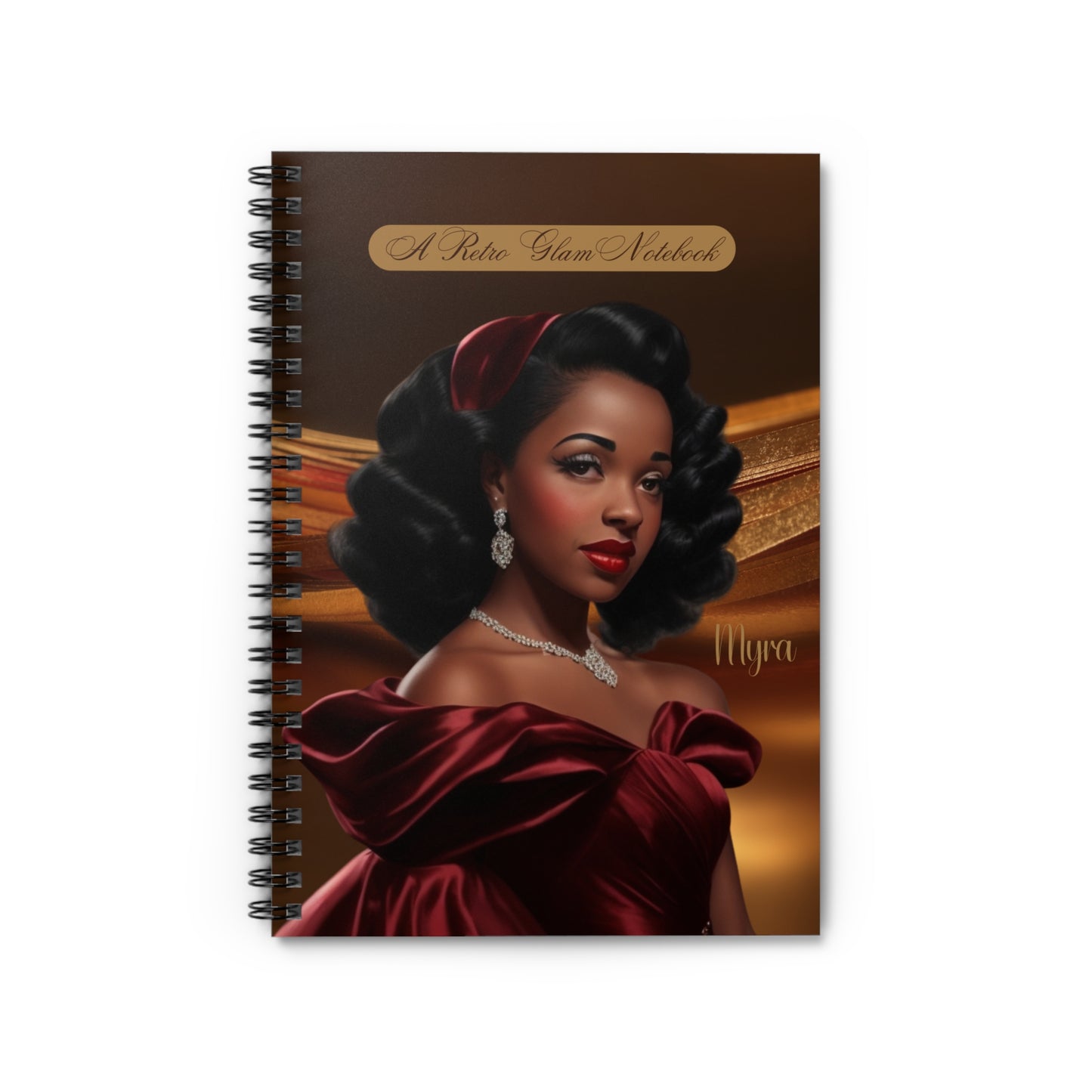 Retro Glam (Myra) Spiral Notebook - Ruled Line