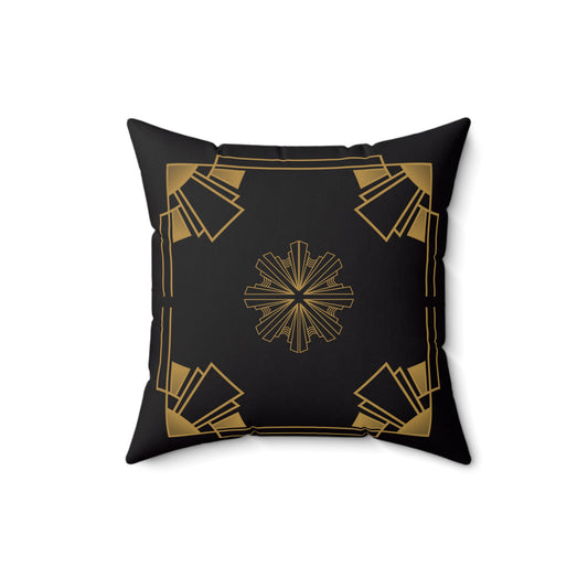 Midnight Luxe (Ebony) Faux Suede Square Pillow