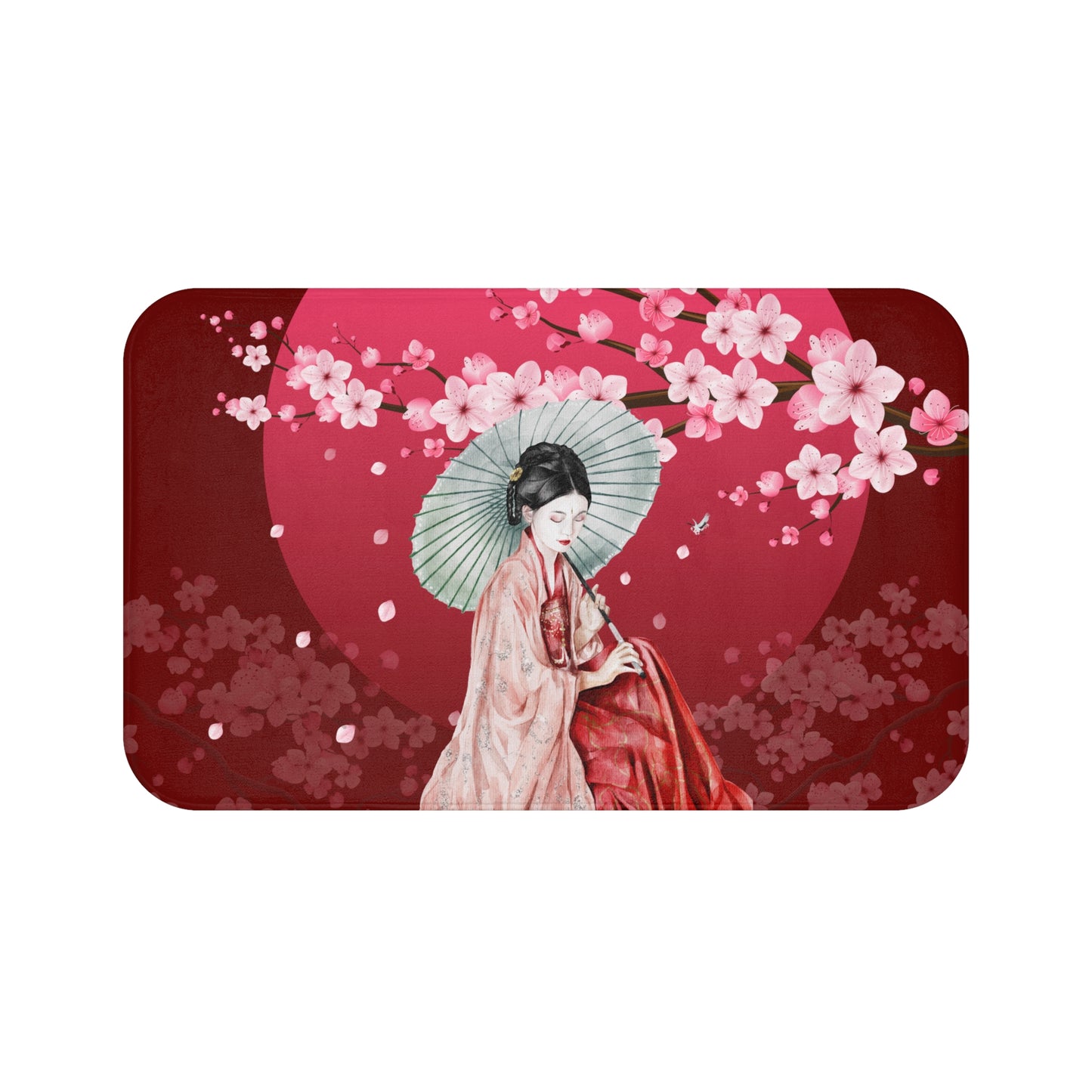 Cherry Blossoms Cherry Moon Bath Mat