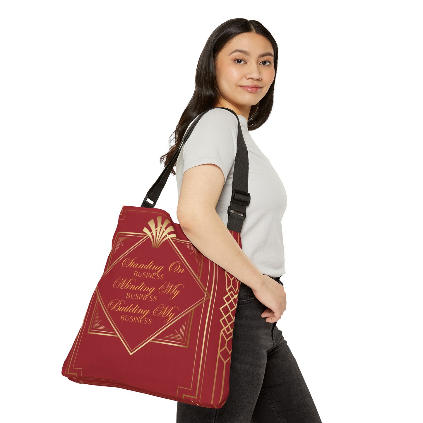 Business 2 (Red) Adjustable Tote Bag (AOP)