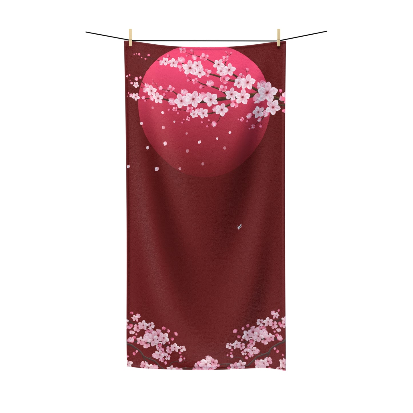 Cherry Blossoms Cherry Moon Polycotton Towel