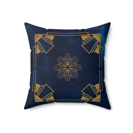 Midnight Luxe (Cobalt Blue) Faux Suede Square Pillow