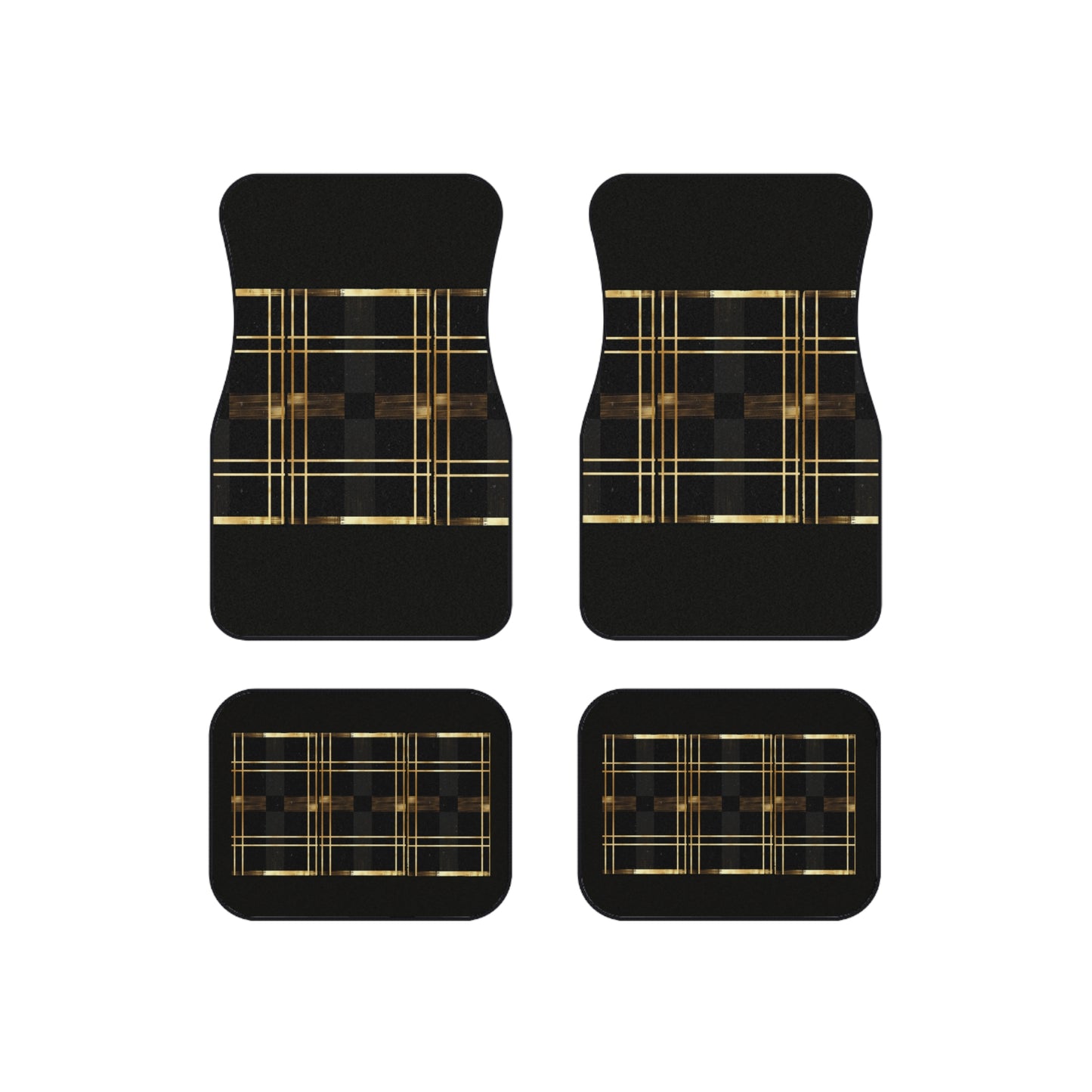 Noir & Gold Glam Car Mats (Set of 4)