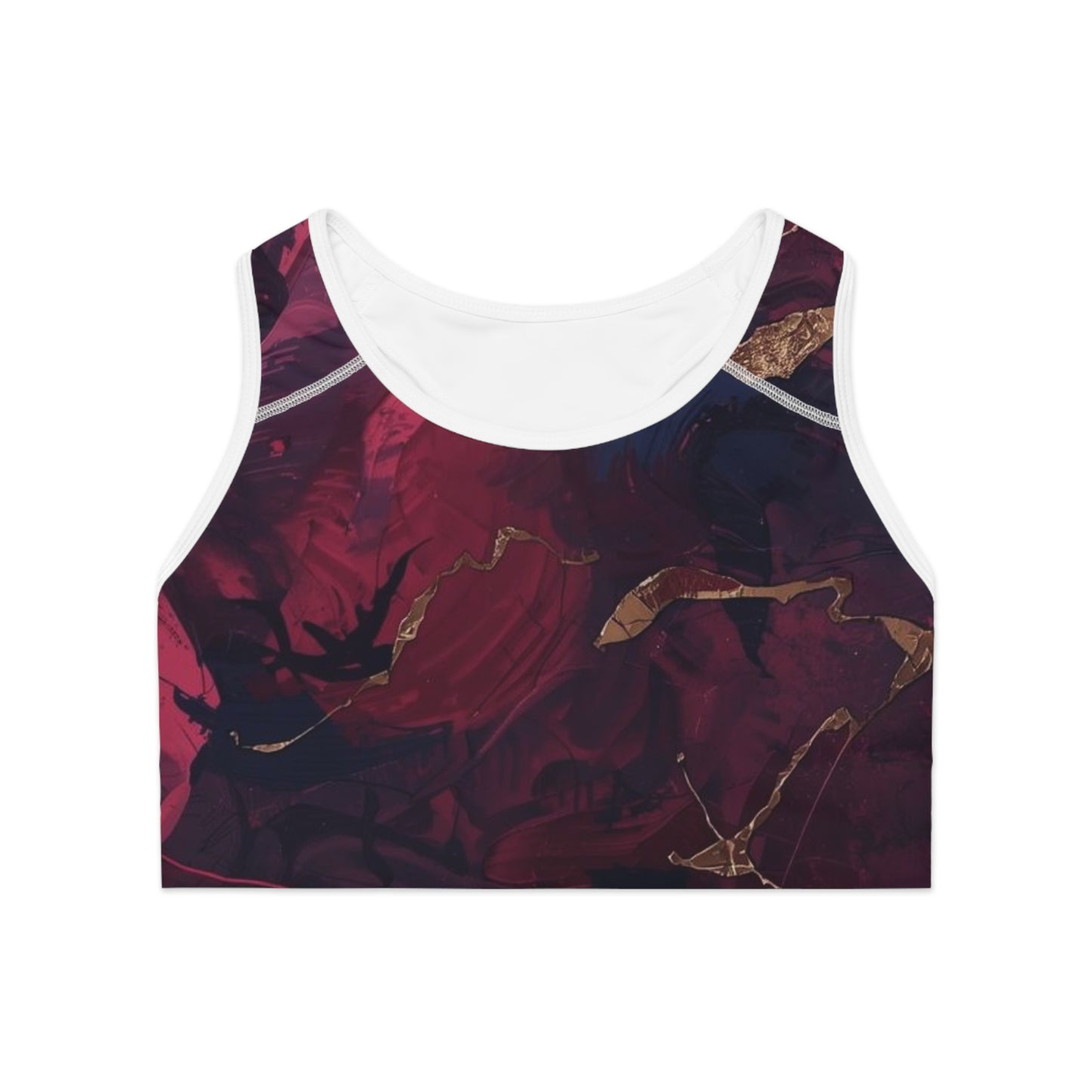 Raspberry Motion Sports Bra (AOP)