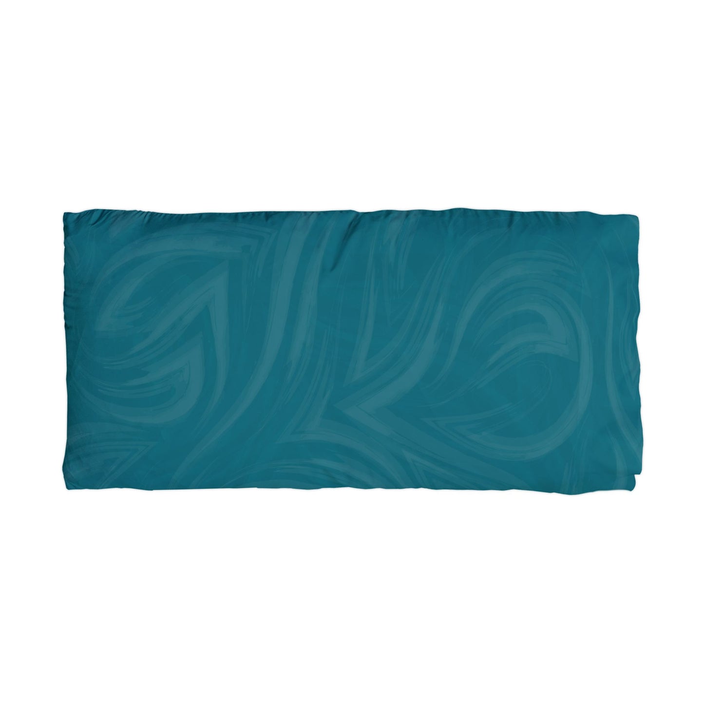 Teal Wave Microfiber Pillowcase — Soft Swirl Decorative Pillow Cover