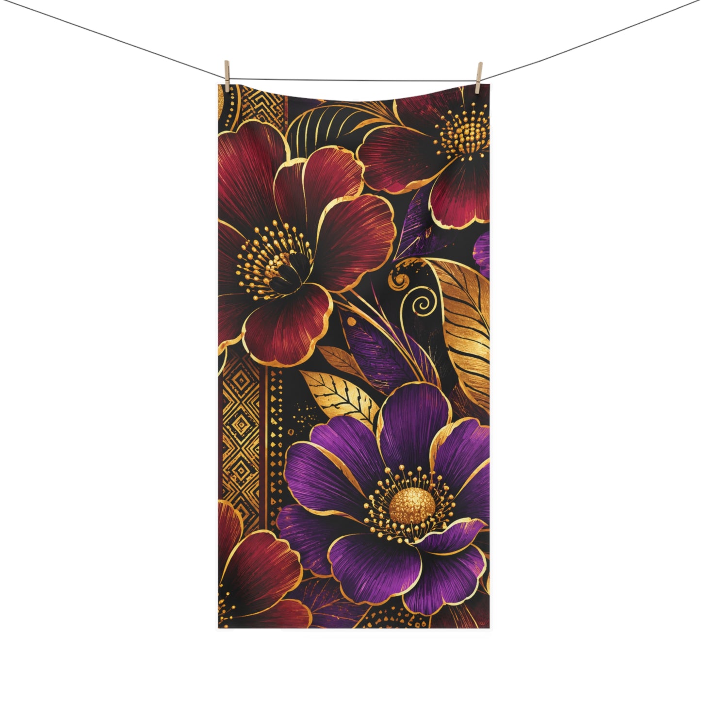 Zuri Garden Towels – Soft Absorbent Luxury Towels with African Floral Design