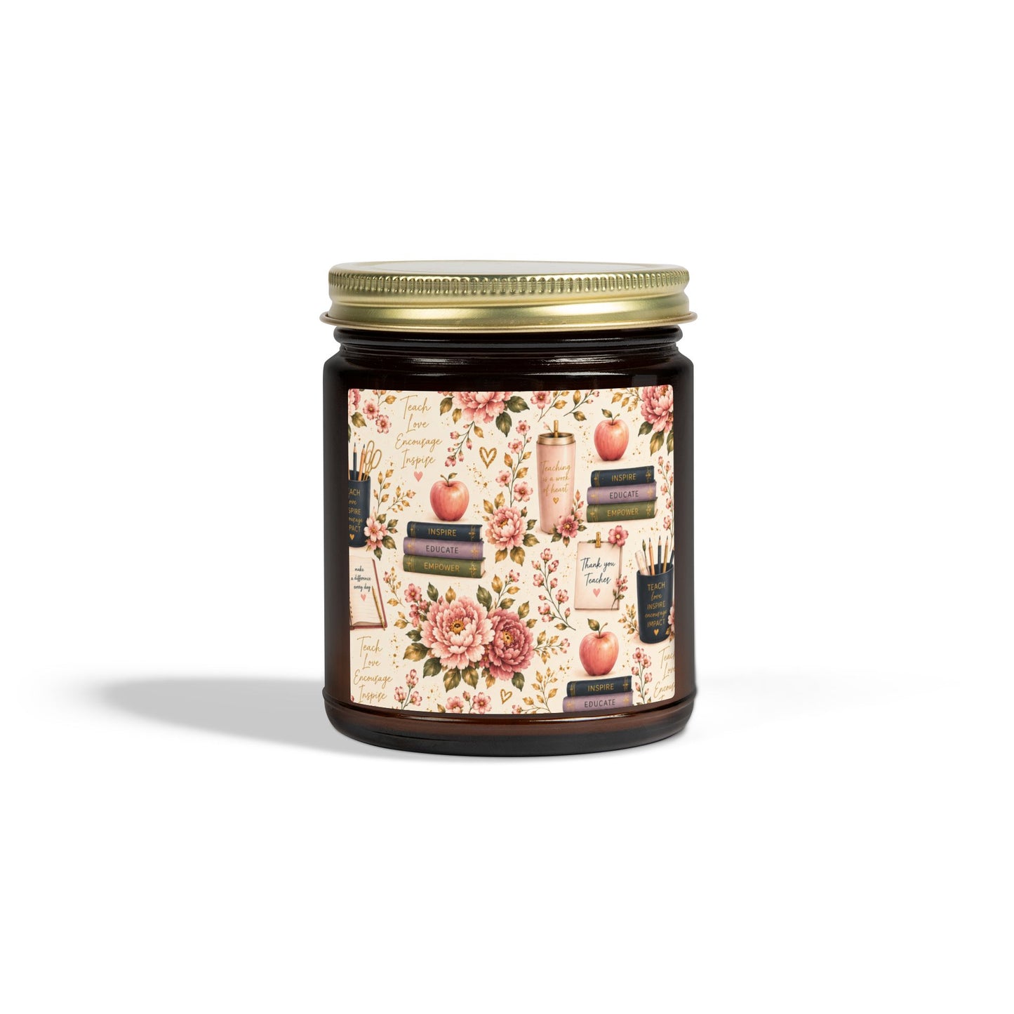 Teacher Appreciation Coconut Apricot Wax Candle — (4oz & 9oz)