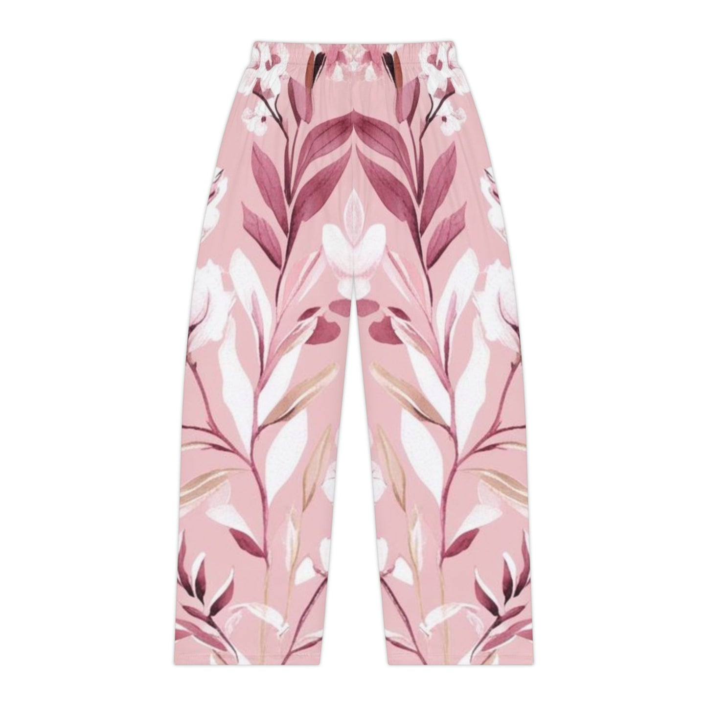 Pink & White Floral Women's Pajama Pants (AOP)