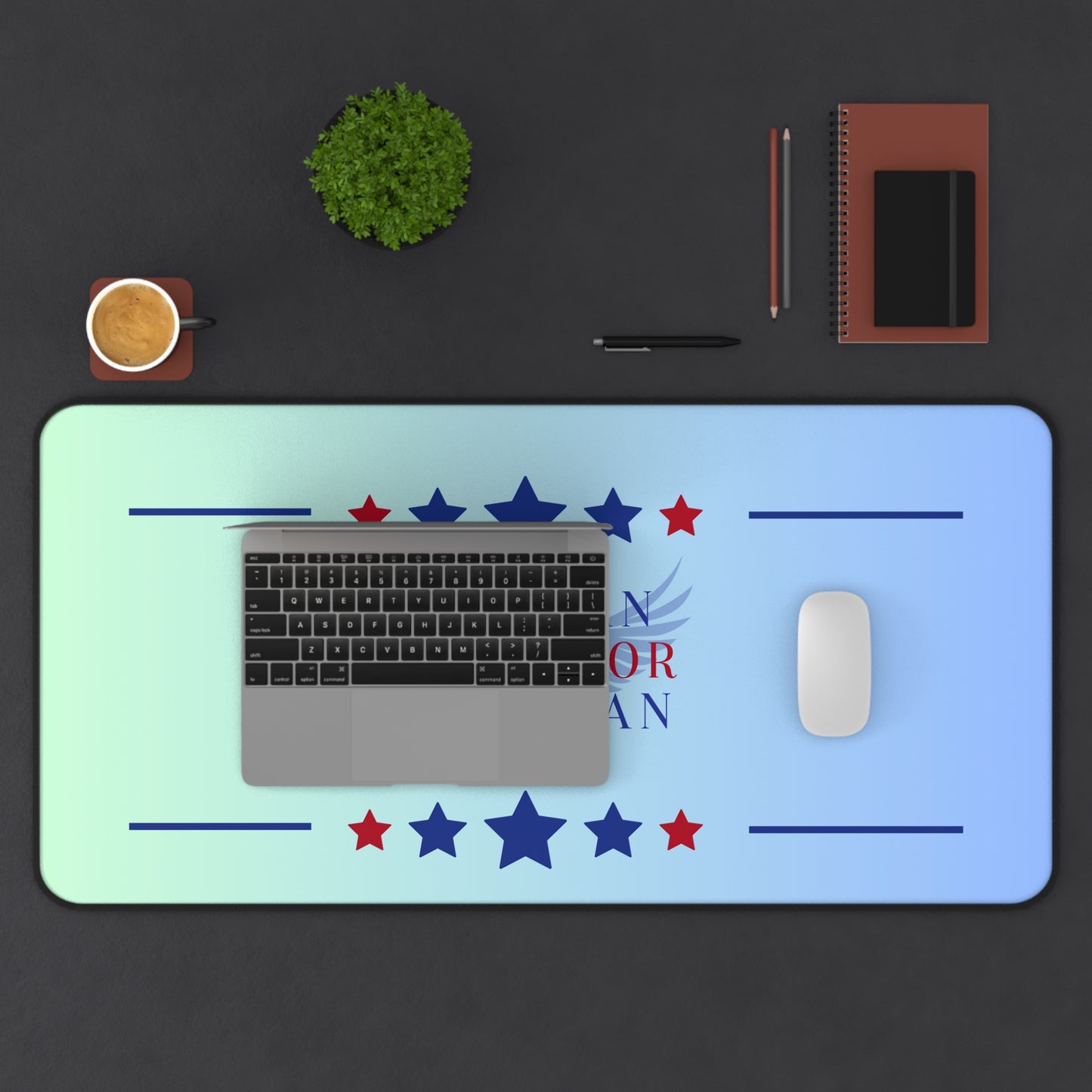 Woman, Warrior, Veteran Desk Mat