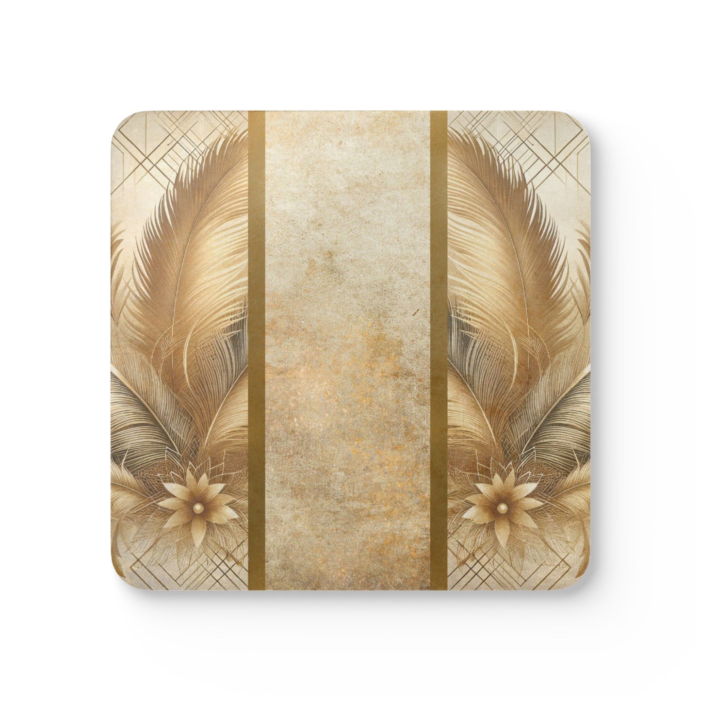 Fitzgerald Plume Cork Coaster Set (4-Pack)