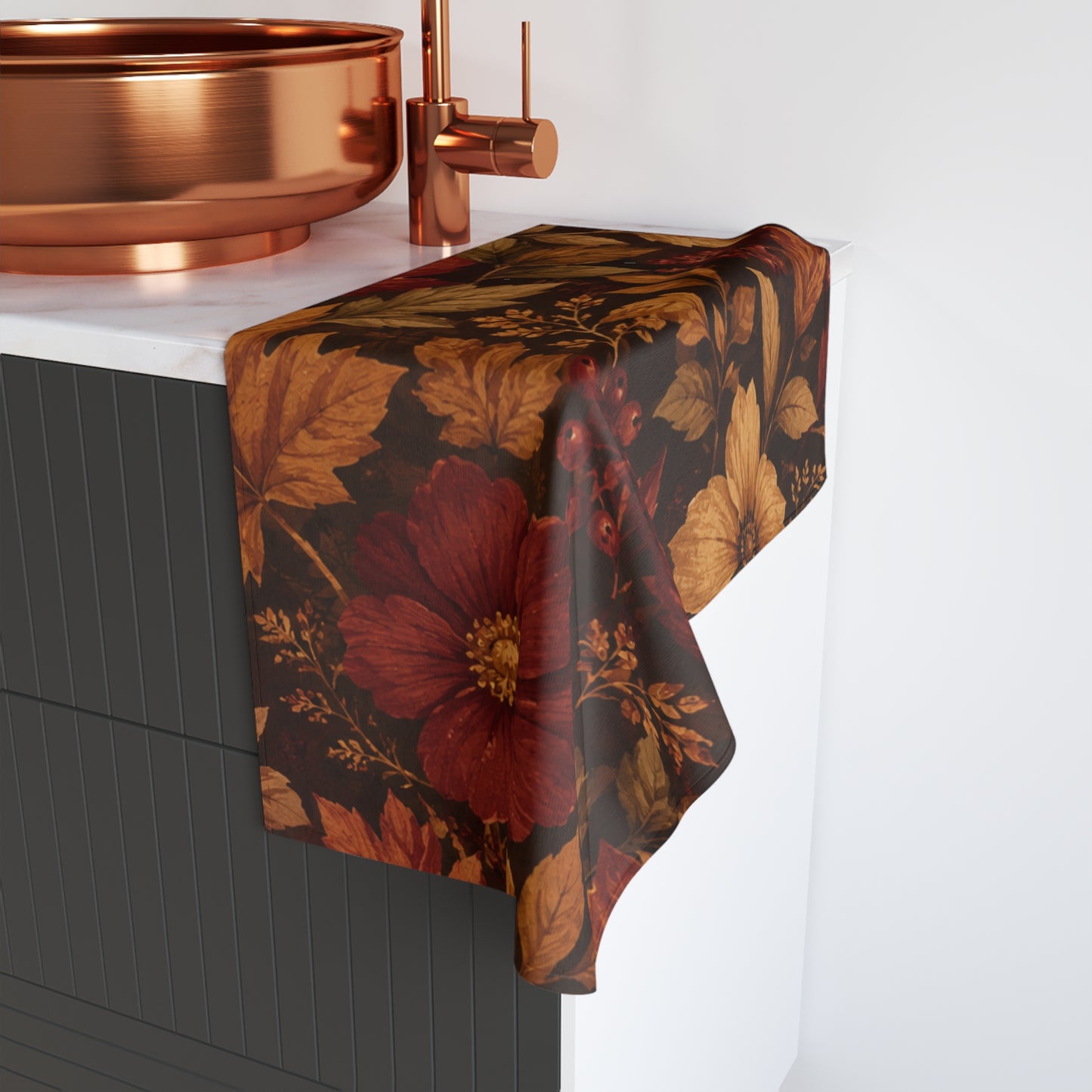 Rustic Fall Hand Towel — Rust & Mustard Décor